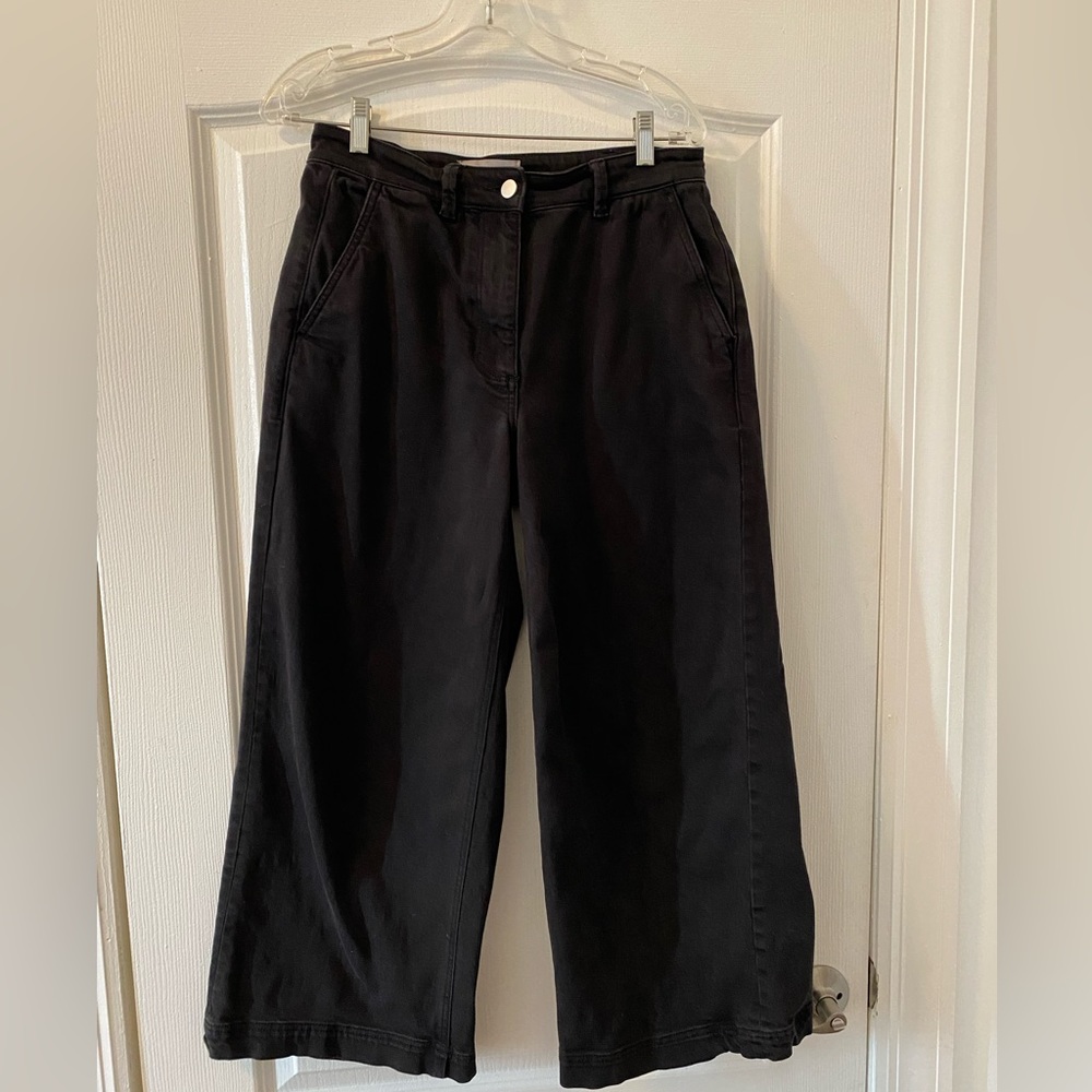 Everlane The Wide-Leg Crop Pant Black size 6
